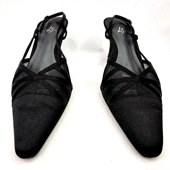 Life Stride Nocturn Black Formal Kitten Heels 7.5 - Picture 4 of 8